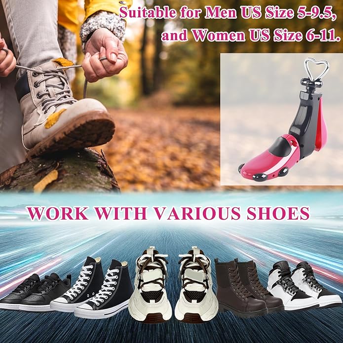 LANNEY Shoe Stretcher Women Men, Boot Stretchers 4-Way Shoe Tree Adjustable Widener Expander Unisex Boots Stretcher Wide Feet