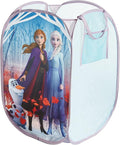 Frozen 2 Pop-Up Hamper for Kids,Laundry Hamper with Anna & Elsa Design, Durable Mesh Fabric & Carry Handles, 21”H x 13.5”W, Collapsible Storage for Bedroom or Playroom