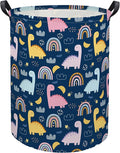 Dinosaur Kids Laundry Basket Baby Hamper Rainbow Toy Storage Bin for Boys Room Decor Baby Nursery Hamper Gift Baskets for Bedroom Bathroom(Rainbow Dinosaur)