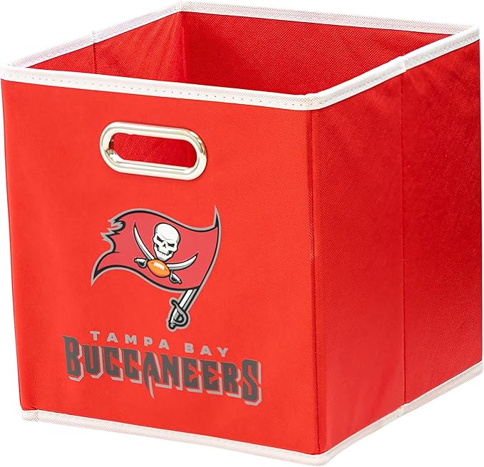 Franklin Sports NFL Storage Bins - Collapsible Cube Container + Basket - NFL Office, Bedroom + Living Room - 11"x11"