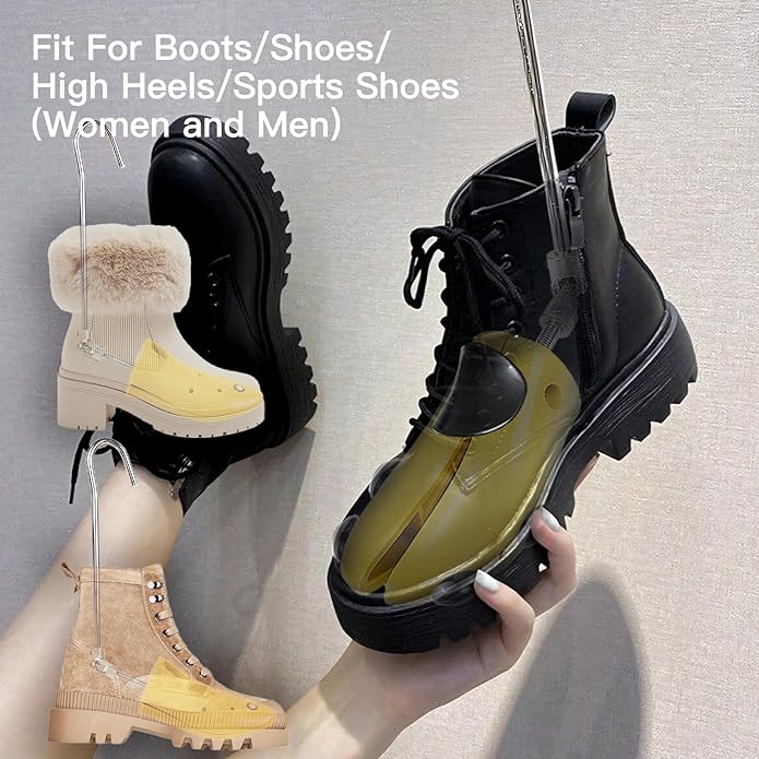 JJDPARTS Boot Stretchers for Cowboy Boots, Adjustable Boot Stretcher Women Men Wide Feet, High Instep & Wide Toe Box, Men’s Size 8-13, Women’s Size 9-14