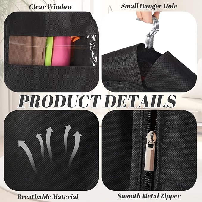 2 Pcs 10" Gusseted Garment Bags for Hanging Clothes Dress Bags for Gowns Long Closet Waterproof Garment Covers Wedding Dress Cover Traveling Clothes Protector (Black,43 Inch)