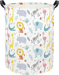 HIYAGON Baby Laundry Basket Baby Hamper for Nursery Boy and Girl Cute Kids Toy Storage Basket Organizer Bins Safari Animal Room Decor(Colorful Animals)