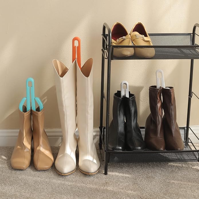 ONEDONE Folding Boot Stands Adjustable Boot Clips for Tall Knee High Shoes