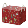 Winnie Theme Christmas Storage Basket,Hamper Winnie Baby Stuff Collapsible Storage Bin Laundry Hamper With A Waterproof PE Coating,Perfect Decoration for Baby Boy Girl Shower