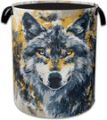 Graffiti Wolf Laundry Basket Collapsible Laundry Hamper, Oxford Cloth Storage Bin for Room/Bathroom/Bedroom/Dormitories 16" X 20.8"