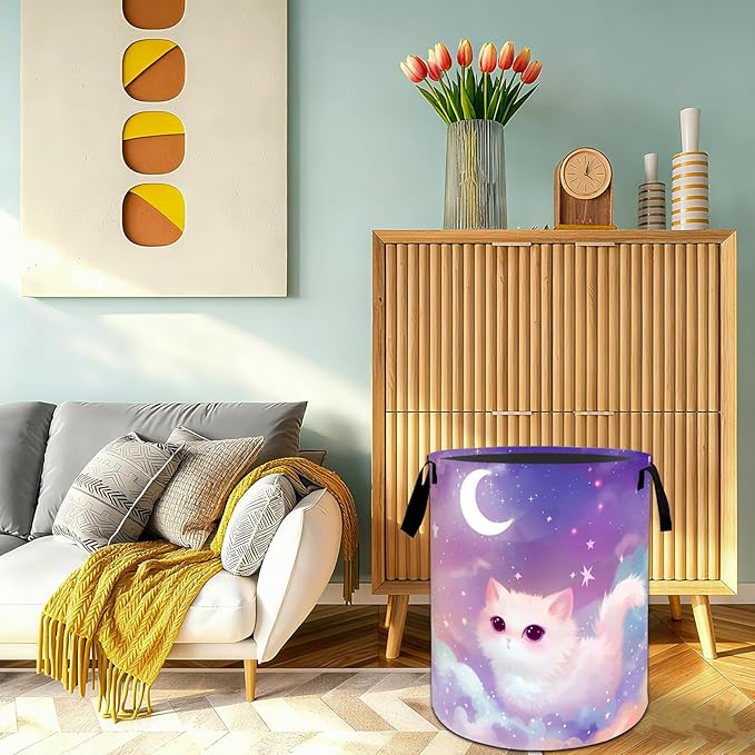 Cute Bee Floral Laundry Basket,Dirty Clothes Hamper,Insect and Colorful Flower Storage Bin,Nature Lovers Gifts,Waterproof Oxford Cloth Baskets for Bathroom,Bedroom Decoration(19.7" x 15.8")