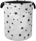 Star Laundry Basket Collapsible Laundry Hamper with Handle, Oxford Clothes Toy Storage Bin for Bathroom Bedroom Room Decor 16" X 20.8"