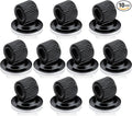 Outus 10 Pcs Black Pen Holder Clips Steel Pen Holder Self Adhesive Pencil Organizer with Adjustable Spring Loop for Refrigerator Whiteboard Erase Board and Bulletin Board Map