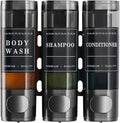Shampoo and Conditioner Dispenser,Shower Dispenser 3 Chamber No Drill Wall-Mounted Shampoo Dispenser for Shower Wall Mounted Shower Soap Dispenser for Bathroom Hotel 3X300ML,Gun Grey