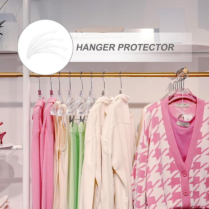 Cabilock Anti-Skid Sponge Hanger Covers 16 Inch Protector Pads for Clothes Preventing Slips and Dust in Closet Home Dorm or Clothing Store