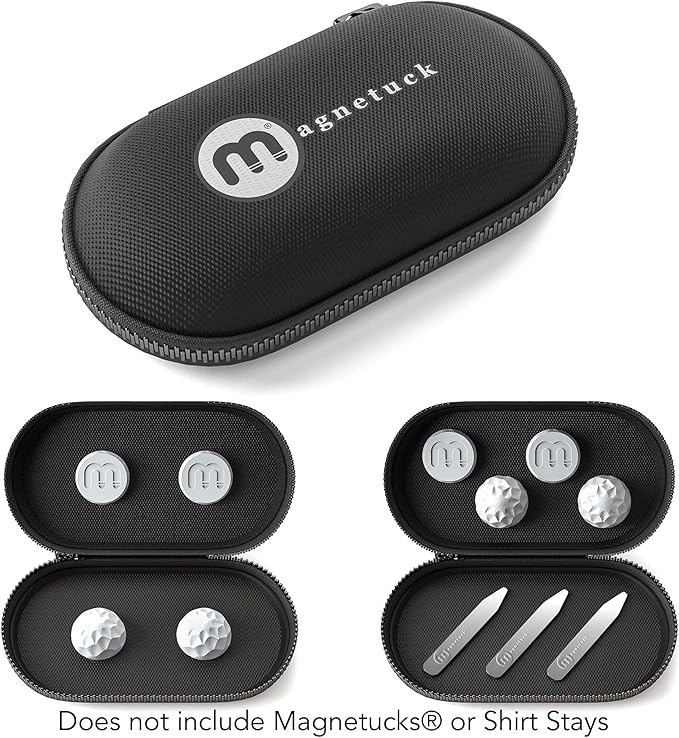Magnetuck MagneCASE Protective Magnetic Case Magnetic Collar Stays - Sleek Black Finish