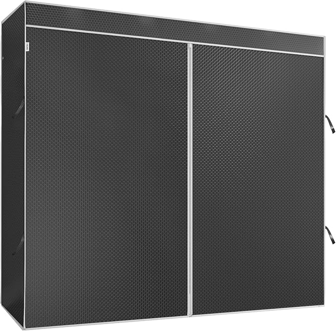 VIPEK Cover ONLY for V4S/V5 Medium/V30/V5i Medium Garment Rack, Upgarded Polyester Dustproof Cover Clothing Rack Cover with Zipper, 57.9" L X 17.3" W X 74.8" H, Black