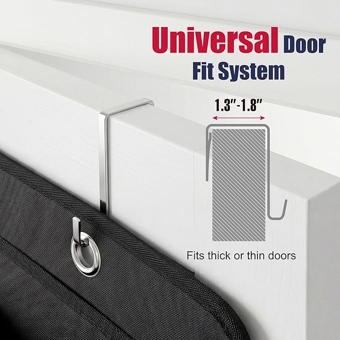 Hat Organizer for Baseball Caps, 24 Deep Pockets Hat Rack, Breathable & Visible, Black Hat Holder with 3 Hooks for Door, Bedroom, Closet Organizer