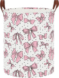 Laundry Hamper,Laundry Basket,Baby Nursery Hamper,Waterproof Storage Bin,Clothes Organizer Basket,Room Decor(Hand-drawn Bowknot)