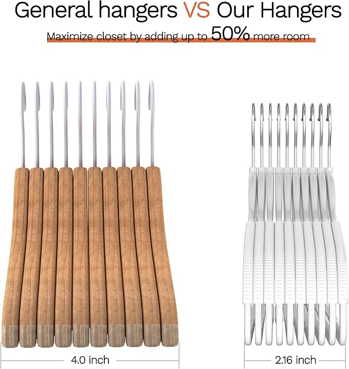 60 Pack Thin Space Saving Hangers, No Slip Clothes Hangers with Non Slip Textured and 360° Hook - Plastic Hanger, Closet Organizer for Shirt, Pants, Suit, Skirt, Coat - Ivory White