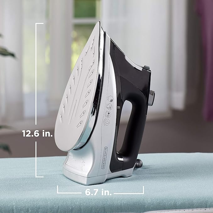 BLACK+DECKER Allure Digital Professional Steam Iron,D3060,30% More Steam,Percison Tip,Stianless Steel Soleplate,Vertical-Steam Fuction,(Pack of 3)