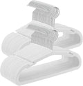 SONGMICS Baby Hangers 50 Pack, 11 x 6.9 Inches, Non-Slip Velvet Kids Hangers for Closet, Space-Saving, Wide Shoulder Notches, Cloud White UCRF037W01