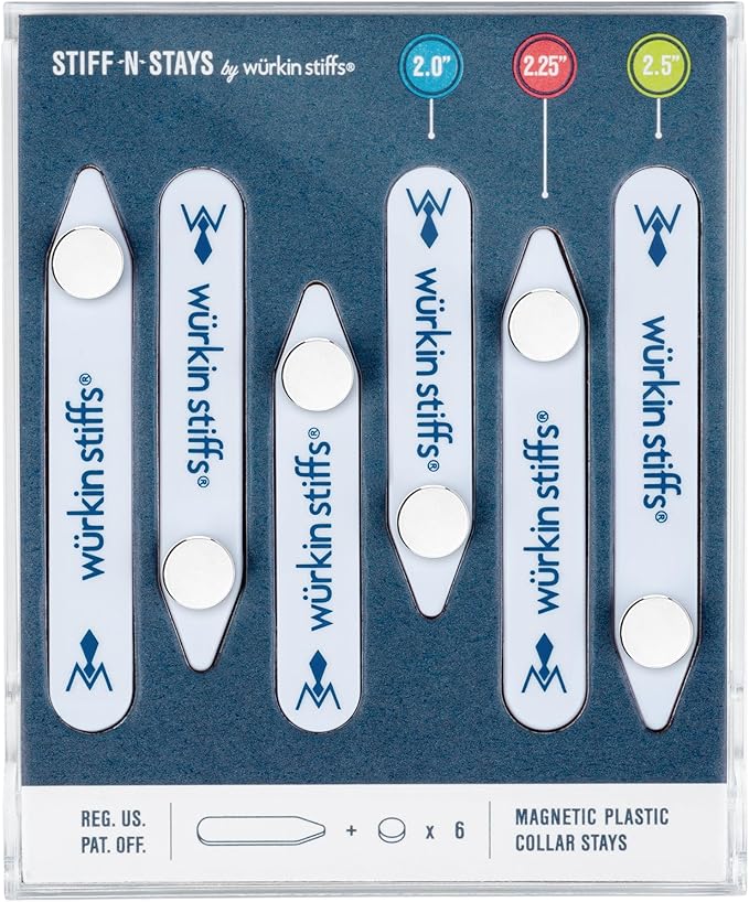 Würkin Stiffs Plastic Magnetic Collar Stays As Seen on Shark Tank | Stiff-N-Stays Collar Inserts