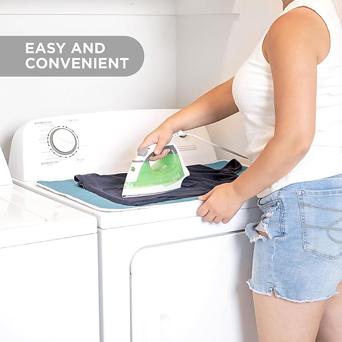 HOLDN’ STORAGE Ironing mat, Magnetic Laundry mat, 28.25” x 19”, Blue, Quilted, Washer and Dryer Countertop, Ironing pad