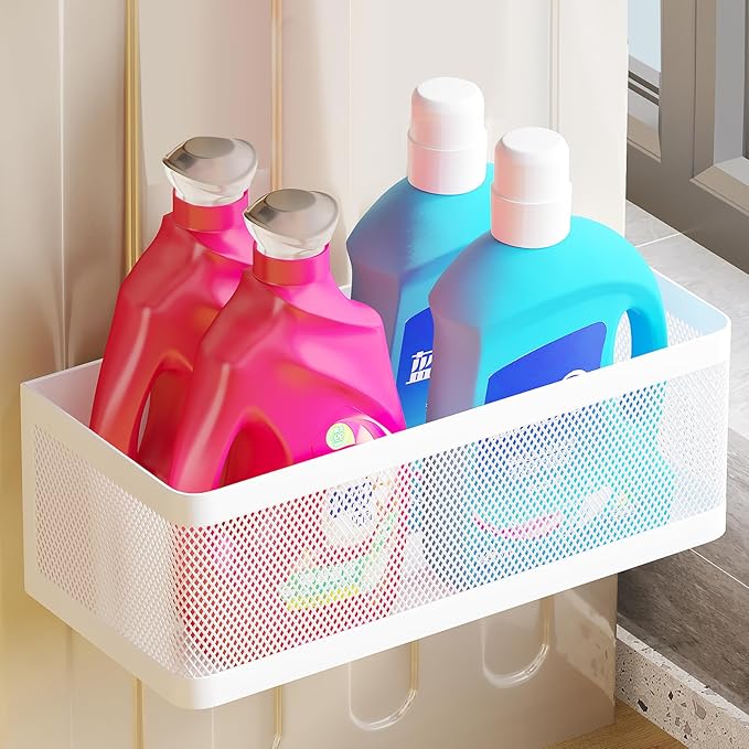 Magnetic Shelf for Washing Machine & Fridge, White, L11in*W4.9in*H3.9in, 16.5 lbs Capacity