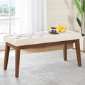 Upholstered Bench for Bedroom End of Bed,42.5-inch Entryway Bench for Living Room,Dining Bench with Padded Seat and Solid Wood Leg for Kitchen Bedroom,Indoor and Hallway