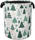 Christmas Tree Laundry Basket Woodland Collapsible Laundry Hamper Clothes Toy Storage Bin for Bathroom Bedroom Room Decor 16" X 20.8"