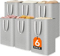 Lifewit 6 Pack Laundry Hamper Large Collapsible Laundry Baskets, Freestanding Waterproof Clothes Hamper with Easy Carry Handles in Laundry Room Bedroom Bathroom College Dorm, Black, 6 x 80L