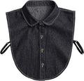 Eforcase Fake Collar Detachable Dickey Collar for Women Denim Fake Collar False Shirt Collar Dickey Collars Faux Collar