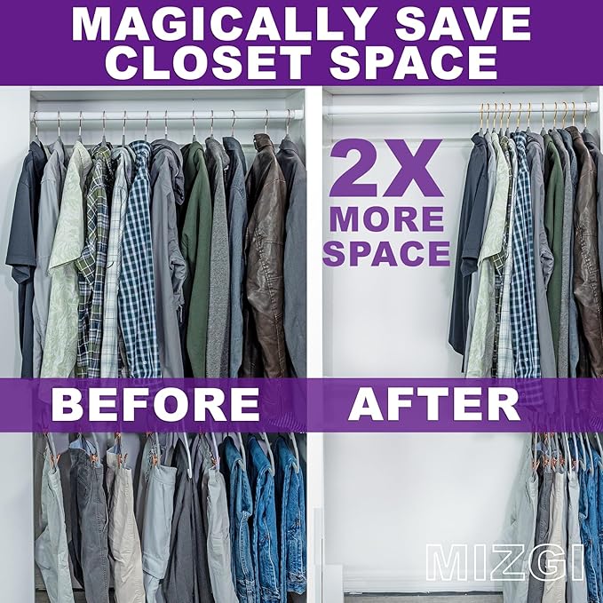 MIZGI Premium White Velvet Hangers, 60 Pack, Anti-Slip, Lightweight, Space Saving, Suitable for Coats, Shirts, Sweaters, Dresses, Pants, and More