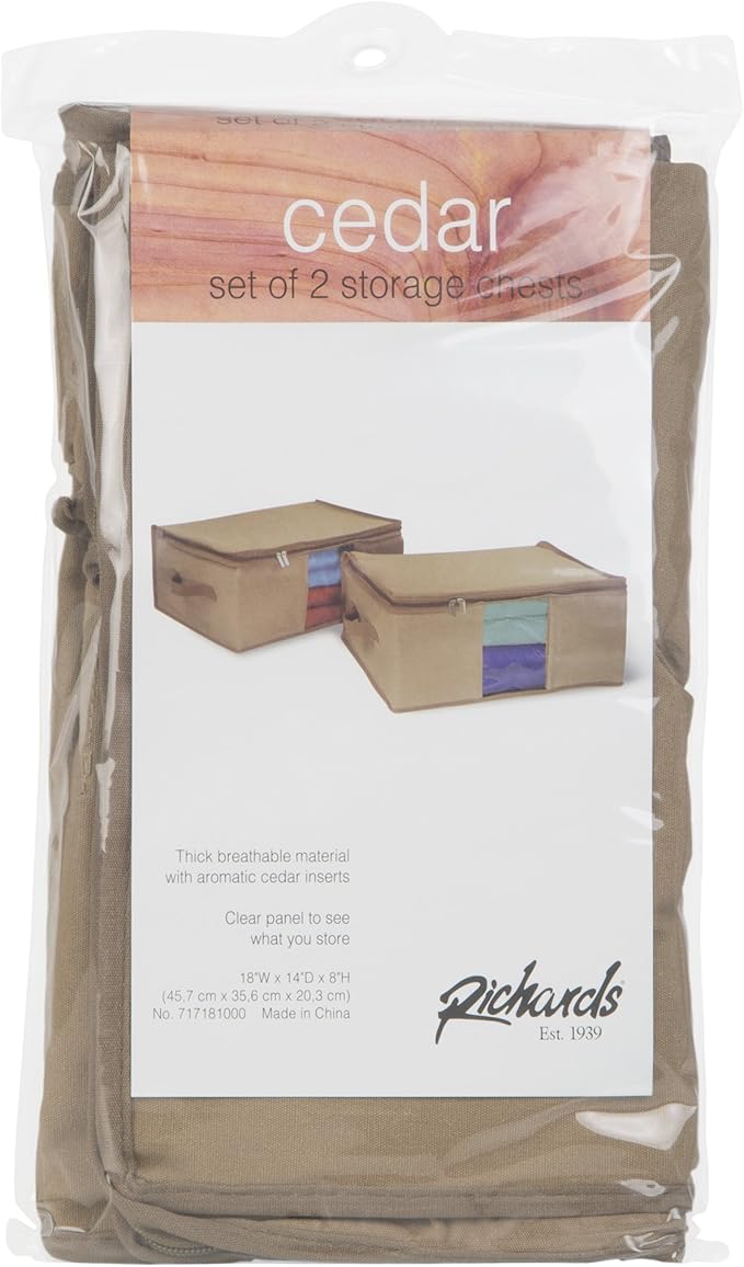 Richards Homewares Cedar Storage Bags, 18 x 14 x 8-Inch 2PC set (1 Pack)