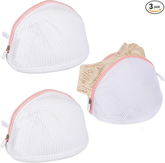 Giantree 3 Pcs Bra Washing Bags, Mesh Wash Bag for Bras with Zipper, Large Bra Washing Bags for Laundry, Bra Laundry Bags for Washing Machine Women Lingerie Bags Wash for Washing Delicates
