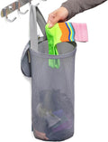 Large Capacity Sock Laundry Bag With Wire Construction Opening Use YKK Zipper Tote Bag Bathroom Hanging Suitable For Underwear, Socks Fine Mesh Laundry Bag 1 Grey