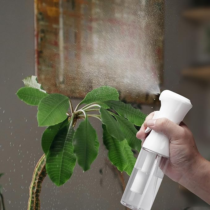 Continuous Spray Bottle for Hair, 1Pack White 6.8oz Mister Spray Bottle, Hair Spray Bottles for Hairstyling, Cleaning, Plants, Pets, Salons & More