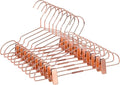 50Pack Koobay 13" Rose Copper Gold Shiny Metal Wire Top Clothes Hangers with Clips for Shirts Coat Storage & Display