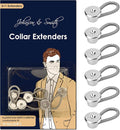 Johnson & Smith Collar Extenders/Neck Extender/Wonder Button for 1/2 Size Expansion of Men Dress Shirts, 5 +1 Pack, 3/8"
