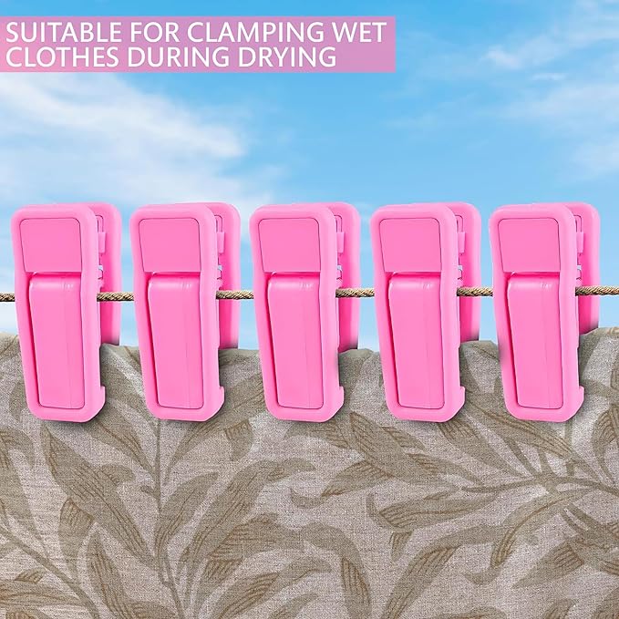 20Pcs Baby Hanger Clips for Baby Clothes - Baby Hangers Clips Pink Clothes Pins Kids Hangers Clips for Hanging Clothes Hanger Clips for Velvet Hangers - Plastic Clips Pink Clips for Hangers Pant Clips