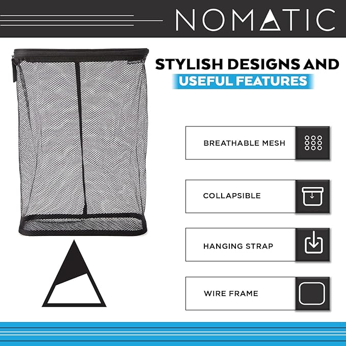 NOMATIC Mesh Laundry Bag - Travel Laundry Hamper - Packable Net Bag for Clothing - Packable Travel Laundry Sack