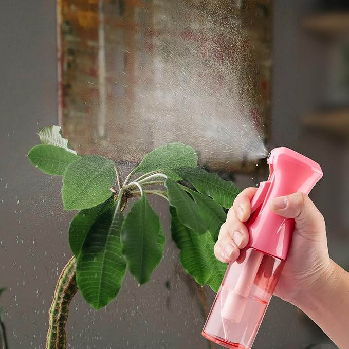 Continuous Spray Bottle for Hair, 1Pack Pink 6.8oz Mister Spray Bottle, Hair Spray Bottles for Hairstyling, Cleaning, Plants, Pets, Salons & More