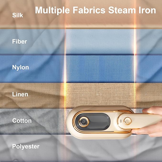 Travel Steamer for Clothes Portable Rotary Garment Iron 1200W Small Travel Steam Iron for Home, Dorm, College, 150ml Water Tank, Foldable Wrinkle Remover 120V, 1 Piece