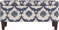 HomePop Large Decorative Storage Bench - Blue Medallion Print