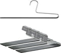 Mawa by Reston Lloyd Non-Slip Space Saving Clothes Hanger with Single Rod for Pants, Style KH/1, Set of 30, Black
