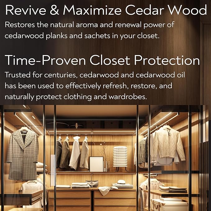 Colton's Naturals Cedar Spray – 4 ounce – With Lavender Extract – Non-Chemical Wood Protection – for Cedar Wood – Restores Scent 4oz Bottle – Closets & Drawers