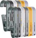 Large Laundry Hook Clothes pins 12pcs Sock Clip Laundry Clips with Springs, Strong Plastic Clothes Drying Line Pegs