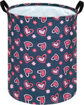 Round Valentine's Laundry Basket Storage Bins Nursery Hamper Gift Baskets for Home,Office,Home Decor