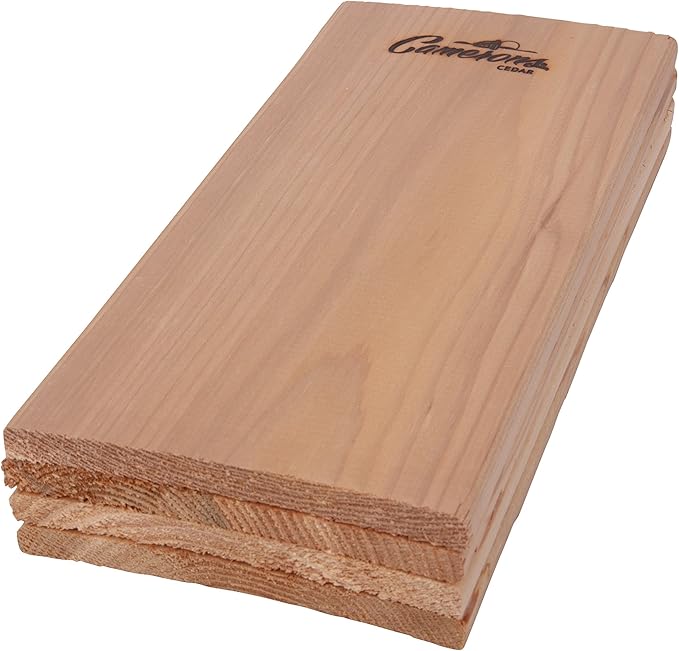 Camerons Alder Grilling Planks - 4 Pack (5.5"x11.5") - Premium Natural Alder Wood - Easily Infuse Smoky Flavor into BBQ Salmon, Fish, Pork, Veggies, and More - Sourced in the USA - Grilling Gift Idea