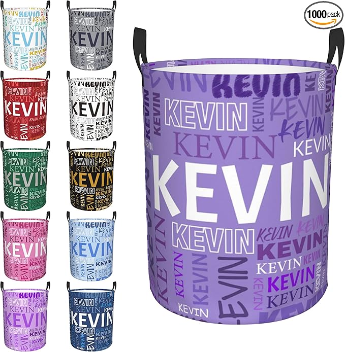 Custom Name Laundry Hamper, Personalized Dirty Clothes Hamper with Name for Bathroom Bedrooms Clothes Storage Organizer, Personalized Gifts for Boys Girls Men Women