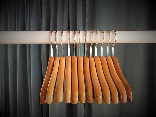 NAHANCO MINI612 6" Mini Wooden Hangers for Dolls Clothes, Pet Apparel or Accessories, Natural Finish (Pack of 12)