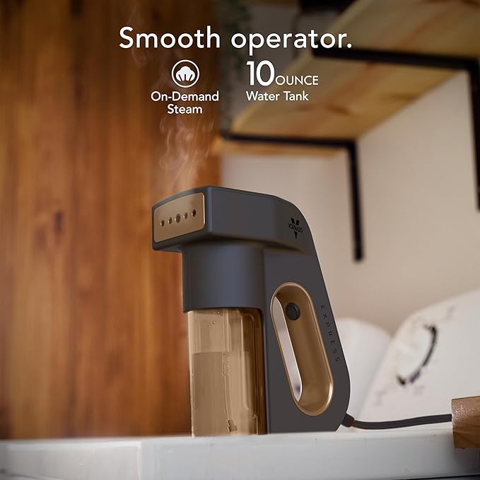 Vornado Express Handheld Garment Steamer, 17 Minute Continuous Steam, 30-Second Heating Time, Compact Design, Phantom