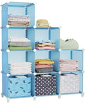 HOMIDEC 9 Cube Storage Organizer, Cubes Shelves for Living Room, Bedroom, Blue